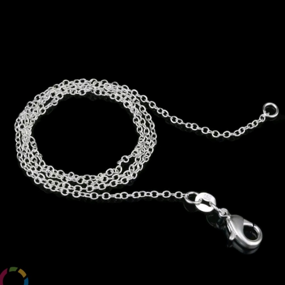 New  925 16" Sterling Silver "O" Circle Rolo Chain